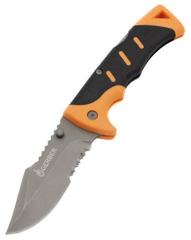 Складной нож Gerbfr BG-U6-1 с серрейтором и Чехлом 22.5см Black-Orange (7_01781) 7_01781 фото