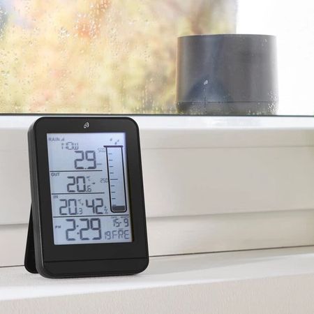 Метеостанція AURIOL 4-LD5972-1 з бездротовим датчиком опадів та підсвіткою Black (3_08262) 3_08262 фото