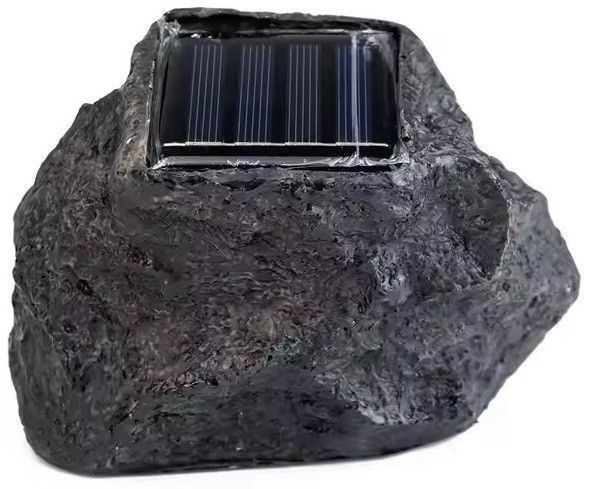 Ландшафтний світильник у вигляді каменю RIAS Garden Light Stone на сонячній батареї 1W Black (3_08117) 3_08117 фото