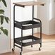 Журнальний столик RIAS 26015 триярусний на колесах з кошиками 75x42x29 см Black (3_08404) 3_08404 фото 6