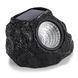 Ландшафтний світильник у вигляді каменю RIAS Garden Light Stone на сонячній батареї 1W Black (3_08117) 3_08117 фото 1