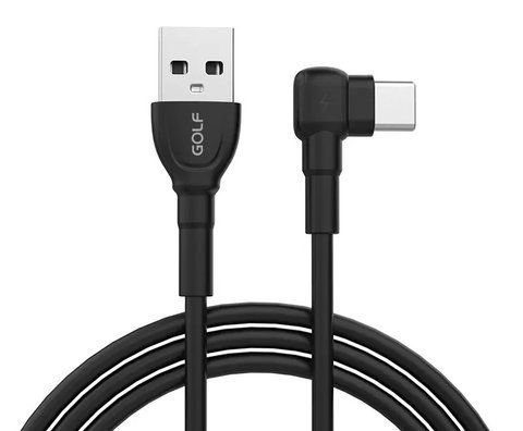 Кабель синхронизации Golf GC-70 USB - Type-C L-pin 3A 1 м Black (3_02539) 3_02539 фото