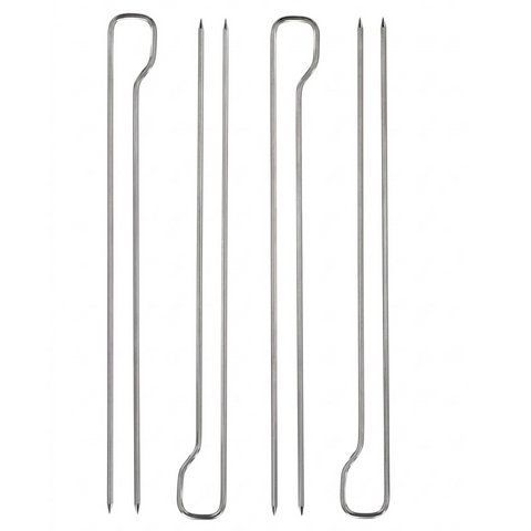 Набір подвійних шампурів GRILL MEISTER HG03419A для шашлику 29 см 4 шт Silver (3_08286) 3_08286 фото