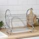 Органайзер для сушки посуды RIAS 2-Layer Dish Drainer двухъярусная с поддоном 37x11.5x26 см Silver (3_08762) 3_08762 фото 6