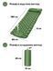 Надувной туристический матрас Sleeping Pad с подушкой м встроенным насосом 180х65см Green (3_05011) 3_05011 фото 5