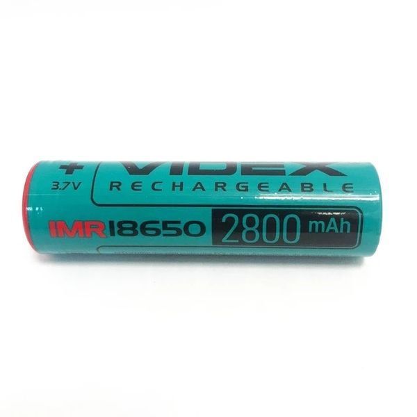 Аккумулятор батарея Videx 18650 Li-ion 2800mAh 3.7V высокотоковый Blue 1 шт (7_01647) 7_01647 фото