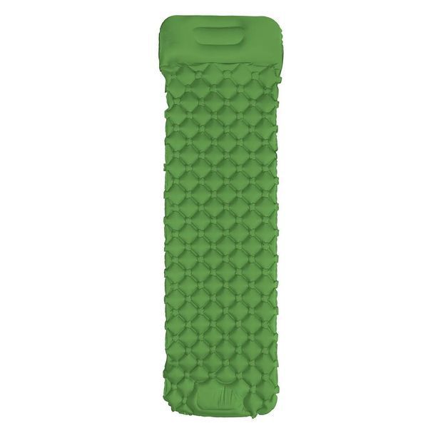 Надувной туристический матрас Sleeping Pad с подушкой м встроенным насосом 180х65см Green (3_05011) 3_05011 фото