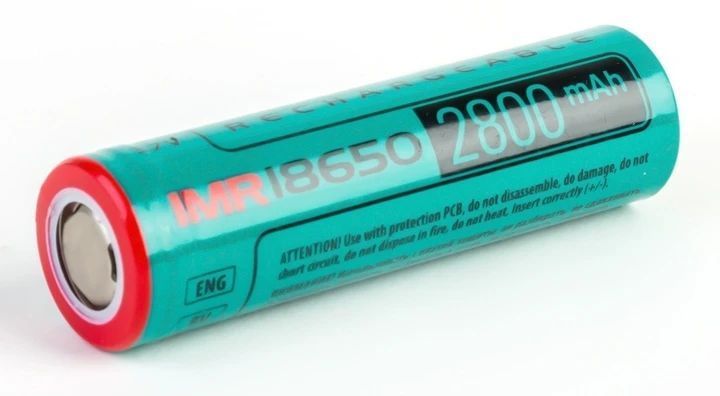 Аккумулятор батарея Videx 18650 Li-ion 2800mAh 3.7V высокотоковый Blue 1 шт (7_01647) 7_01647 фото