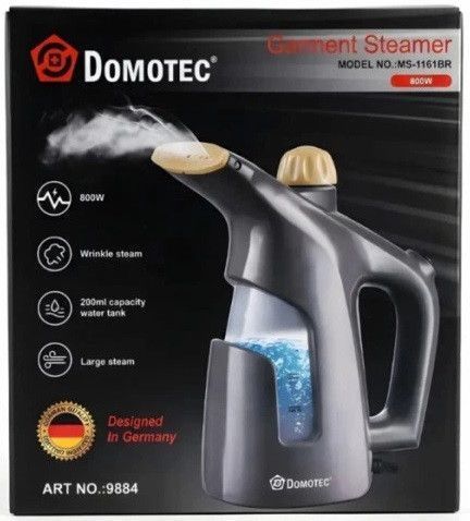 Ручний відпарювач для одягу Domotec MS-1161BR 800W 200ml Black (3_08438) 3_08438 фото