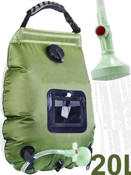 Походный душ RIAS R-20 для дачи и кемпинга с термометром 20L Green (3_08217) 3_08217 фото