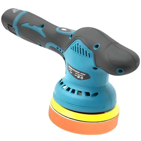 Полировальная машинка Waxing Polisher D6000 аккумуляторная с насадками 2хАКБ 1250W (3_04577) 3_04577 фото
