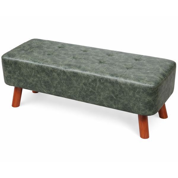 Лавка-пуф RIAS N119 с мягким сиденьем и деревянными ножками 80&times;30&times;36 см Dark Green (3_08170) 3_08170 фото
