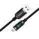 Кабель синхронизации Kakusiga KSC-599 Save Series USB - Lightning с дисплеем 5А 1.2 м Black (3_02856) 3_02856 фото 2