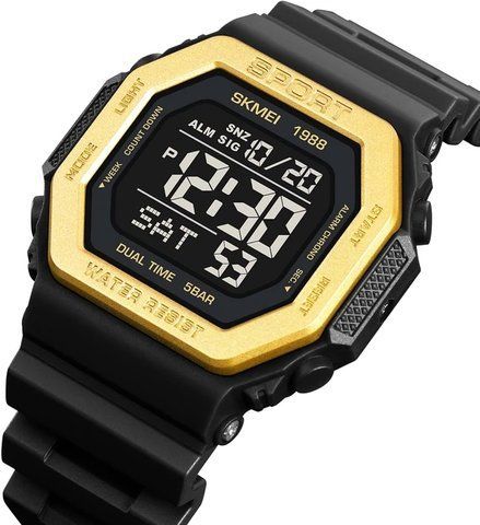 Наручные мужские часы Skmei 1988GD Gold/Black (7_01486) 7_01486 фото