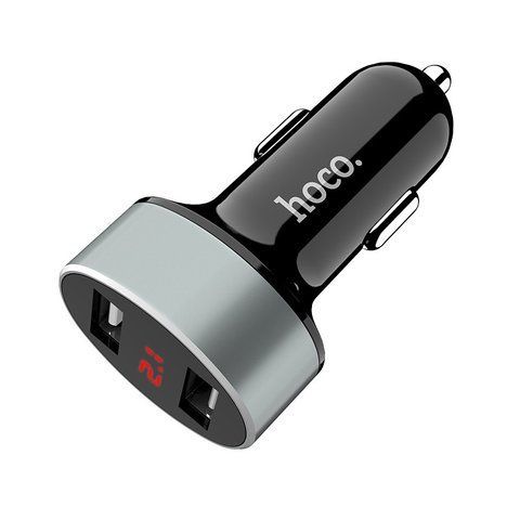 Автомобильное зарядное устройство от прикуривателя Hoco Z26 High Praise 2xUSB LED 2.1A Black (3_04920) 3_04920 фото