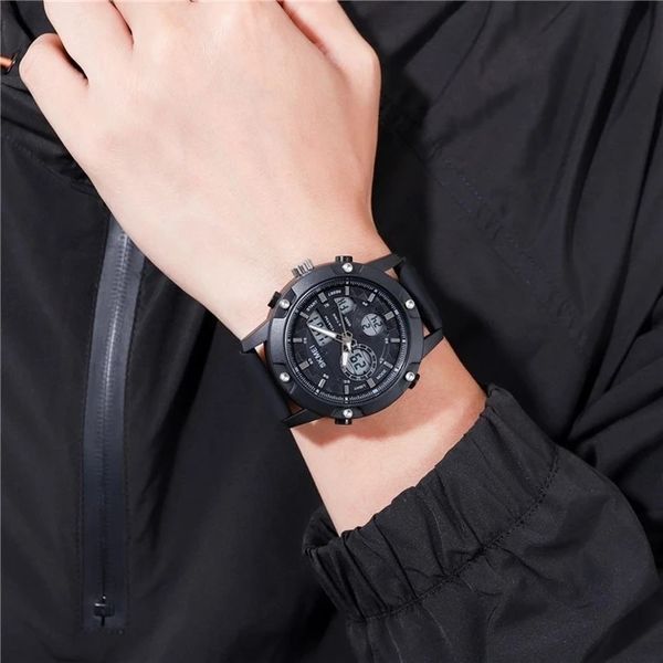 Наручные мужские часы Skmei 1757BKWT с подсветкой 5 АТМ Black-White (7_02247) 7_02247 фото