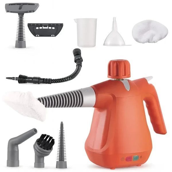 Ручний пароочисник Domotec MS-1372 з набором насадок 350ml 1000W Orange (3_08037) 3_08037 фото