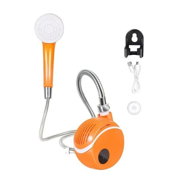 Аккумуляторный переносной душ RIAS Portable Outdoor Shower LCD с помпой Orange (3_06551) 3_06551 фото