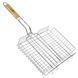 Решетка-гриль Stenson MH-0911 мини с деревянной ручкой 55(+4)x31x24x5.5 см Silver (7_03212) 7_03212 фото 1