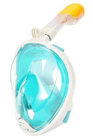 Полнолицевая маска для плавания Free Breath M2068G с креплением для камеры S/M Turquoise (3_00646) 3_00646 фото