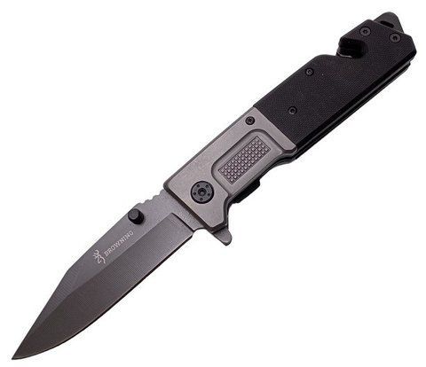 Тактический складной нож Browning DA332 с клипсой 23см Black (7_00184) 7_00184 фото