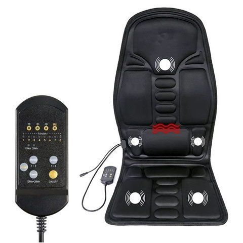Масажна накидка RIAS Massage Cushion JB-100B з підігрівом + Пульт 12/220V Black (3_05640) 3_05640 фото