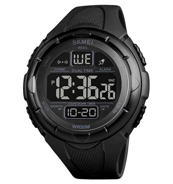 Наручные мужские часы Skmei 1656BK с подсветкой 5 АТМ Black (7_02248) 7_02248 фото