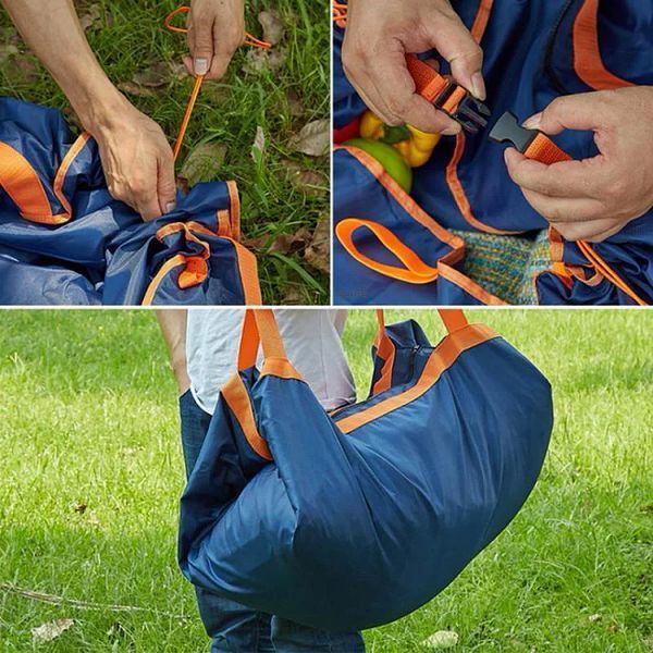 Туристический коврик-сумка RIAS Lazy Bones Bag 2в1 150x150 см 40L Blue (3_02282) 3_02282 фото