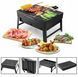 Розкладний мангал RIAS Barbecue GP4276 з решіткою 43x30x22.5см Black (7_02688) 7_02688 фото 4