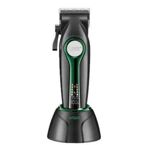 Машинка для стрижки волос VGR V-010 LED-дисплей аккумуляторная 6 насадок Green (3_06905) 3_06905 фото