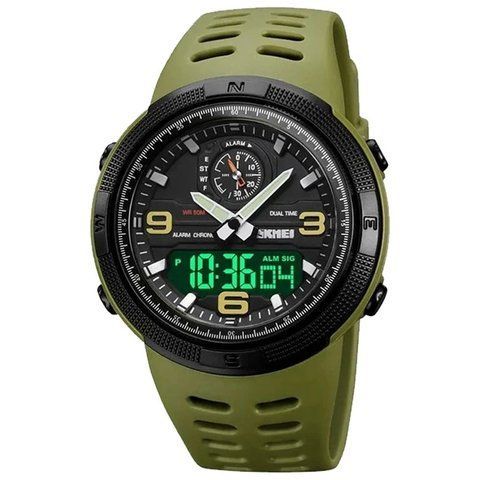 Наручные мужские часы Skmei 5561/1655AGBK Украина Army Green/Black (7_01124) 7_01124 фото