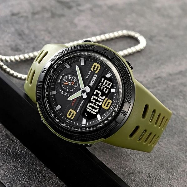 Наручные мужские часы Skmei 5561/1655AGBK Украина Army Green/Black (7_01124) 7_01124 фото