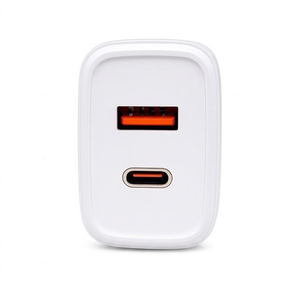 Зарядний пристрій Celebrat C-H15 Fast Charger USB+Type-C 20W White (3_08318) 3_08318 фото