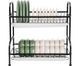 Сушка для посуды RIAS Double Layered Kitchen Rack настольная 2 яруса с поддонами 42.5&times;24.5&times;39.5 см Black (3_06780) 3_08678 фото 4