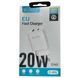Зарядний пристрій Celebrat C-H15 Fast Charger USB+Type-C 20W White (3_08318) 3_08318 фото 7