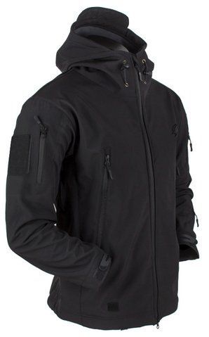Чоловіча куртка тактична Eagle JA-01 Soft Shell з флісом Чорна XL (3_02165) 3_02165 фото