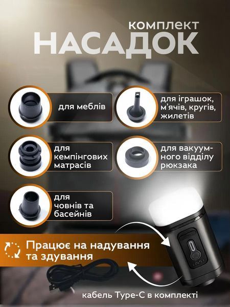Рюкзак туристичний вакуумний Airback 8897 з насосом 35L Black (3_06413) 3_06413 фото