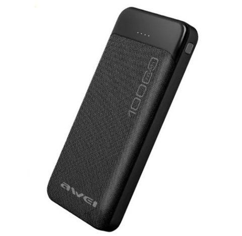 Зовнішній акумулятор Power Bank Awei P37k 2xUSB Type-C 10000 mAh Black (7_01185) 7_01185 фото