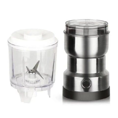 Кавомолка-блендер електрична Domotec MS-7126 2в1 220V 300W Silver (3_07089) 3_07089 фото
