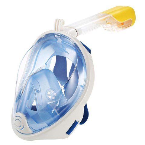Полнолицевая маска для плавания Free Breath M2068G с креплением для камеры S/M Blue (3_00652) 3_00652 фото
