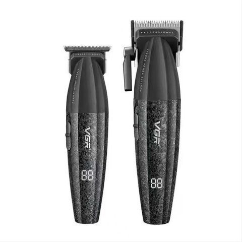 Набір для стрижки VGR V-640 машинка і тример LED-дисплей 9 насадок Black (3_06942) 3_06942 фото