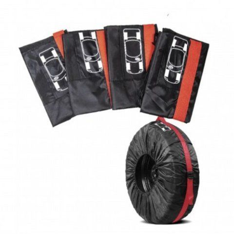 Набір чохлів для коліс R18-R20 з ручками 4шт Black (3_06266) 3_06266 фото