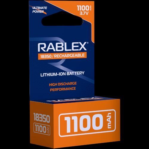 Акумулятор Rablex 18350 Li-ion 1100mAh 3.7V Blue-Orange (7_03115) 7_03115 фото