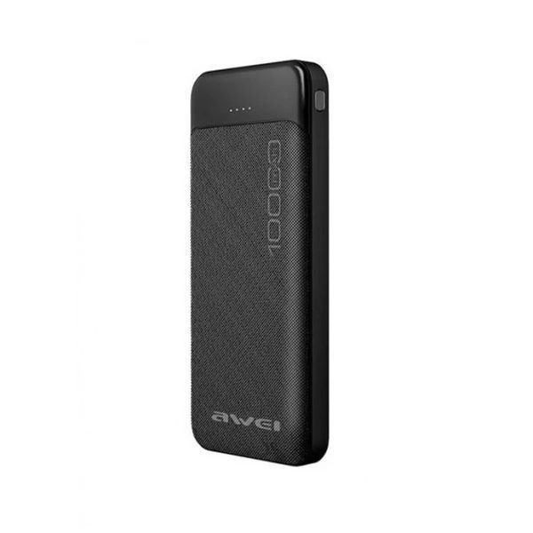 Зовнішній акумулятор Power Bank Awei P37k 2xUSB Type-C 10000 mAh Black (7_01185) 7_01185 фото