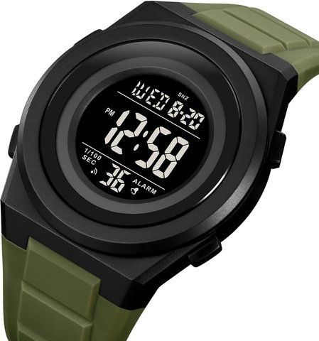 Наручний чоловічий годинник Skmei 2080AG Black/Green (7_01490) 7_01490 фото