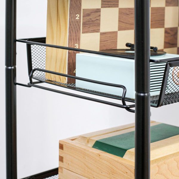 Этажерка на колесиках RIAS LY-1246 4 яруса 84x25.5x44 см Black (3_08680) 3_08680 фото