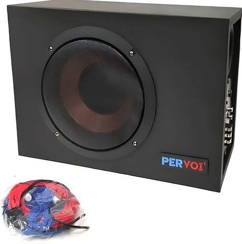 Активный корпусной cабвуфер PERVOI CTC-8031 8" с комплектом проводов 4800W Black (3_06556) 3_06556 фото