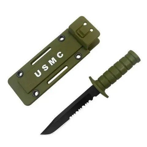 Тичковий ніж Катана USMC A76 з Чохлом 10см Green (7_01230) 7_01230 фото