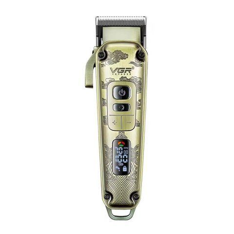 Машинка для стрижки волос VGR V-005 аккумуляторная 8 насадок 2600mAh 8W Gold (3_05137) 3_05137 фото