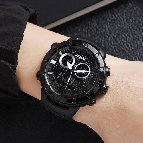 Наручные мужские часы Skmei 2014BKBK с подсветкой 5 АТМ Black (7_02252) 7_02252 фото